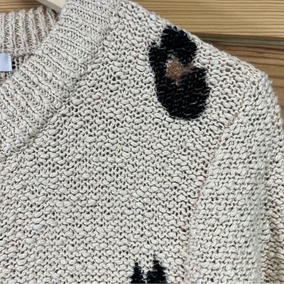 Foxcroft Nikita Cardigan Sweater Medium Leopard Beige Black 100% Cotton NWT - Picture 8 of 16